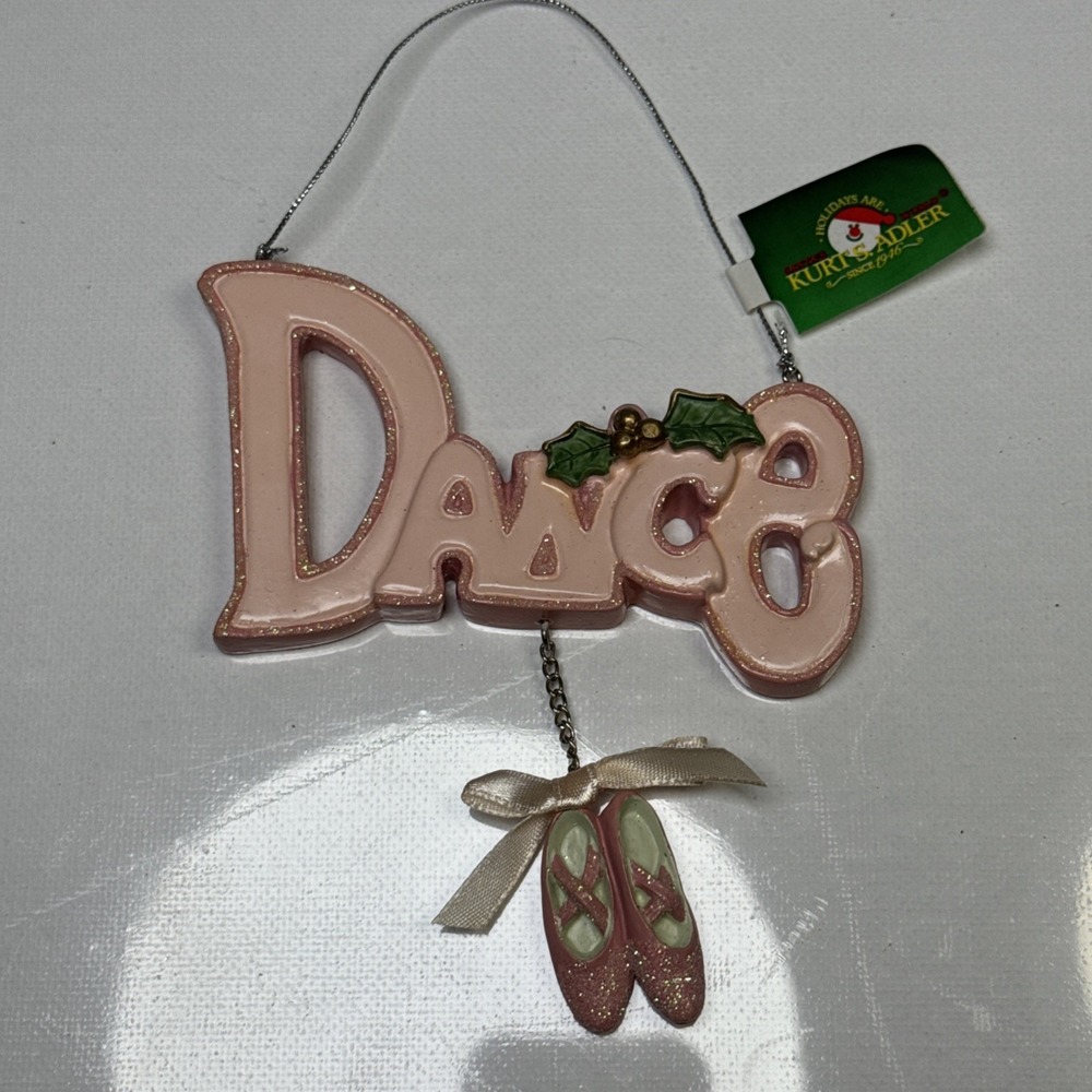Pink‎ Dance Ballet Slippers Ballerina Nutcracker Kurt Adler Christmas Ornament